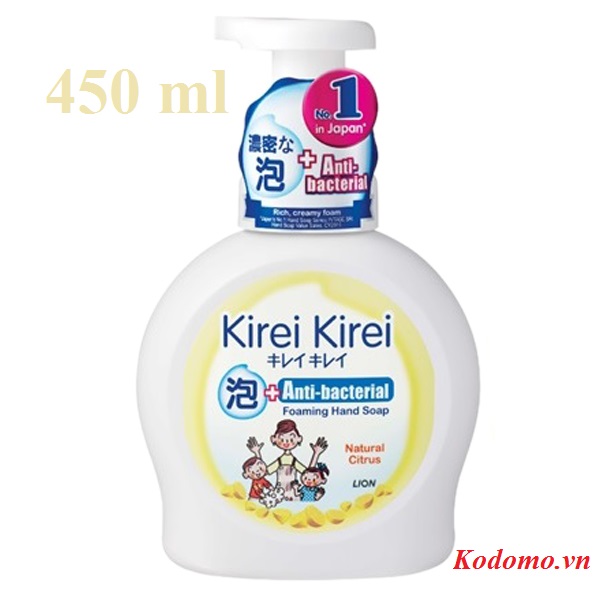 bot-rua-tay-kirei-kirei-huong-chanh-450ml